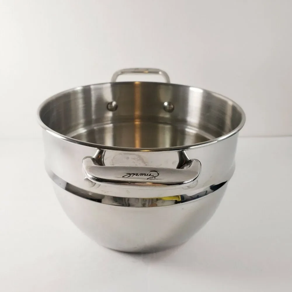 Emeril Lagassee Basket Steamer Colander Handles Stainless Steel Cookware